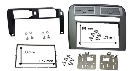 Πρόσοψη Fiat Grande Punto (2-din KIT) Γκρί