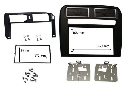 Πρόσοψη Fiat Grande Punto (2-din KIT) Mαύρη