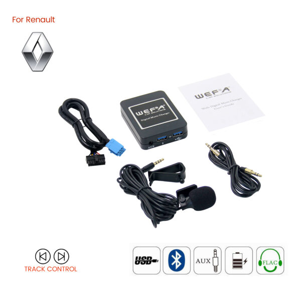 Interface Aux/Usb/Usb Charger/Bluetooth για εργοστασιακές πηγές Renault