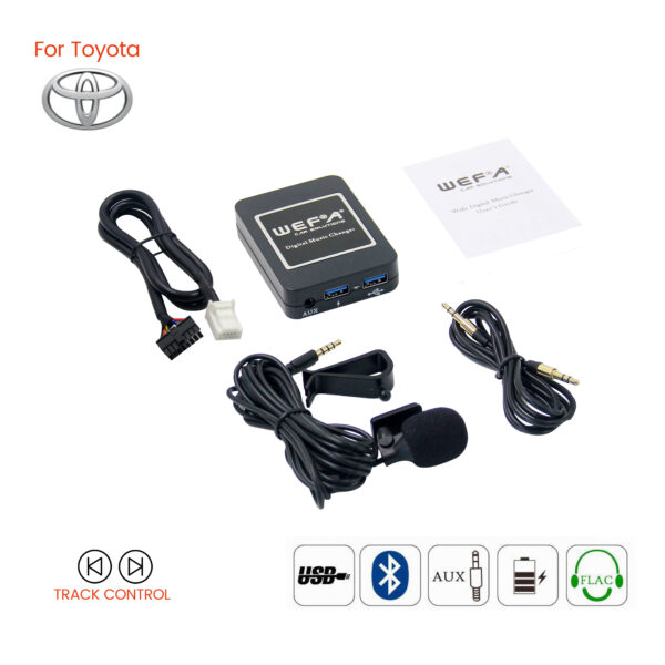 Interface Aux/Usb/Usb Charger/Bluetooth για εργοστασιακές πηγές Toyota 6+6pin
