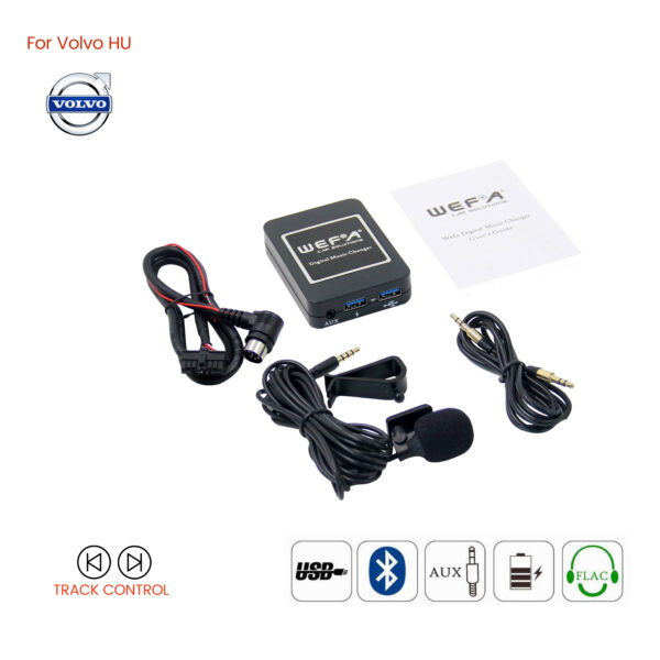 Interface Aux/Usb/Usb Charger/Bluetooth για εργοστασιακές πηγές για εργοστασιακές πηγές Volvo